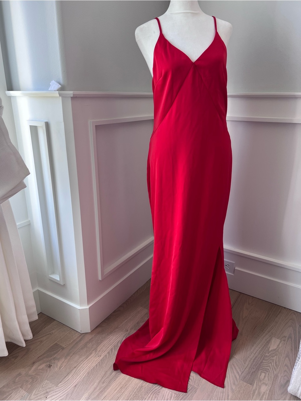 Minuet Petite Vibrant Red Slip Maxi Dress